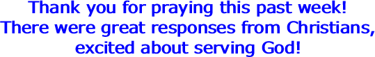 Thank you for praying this